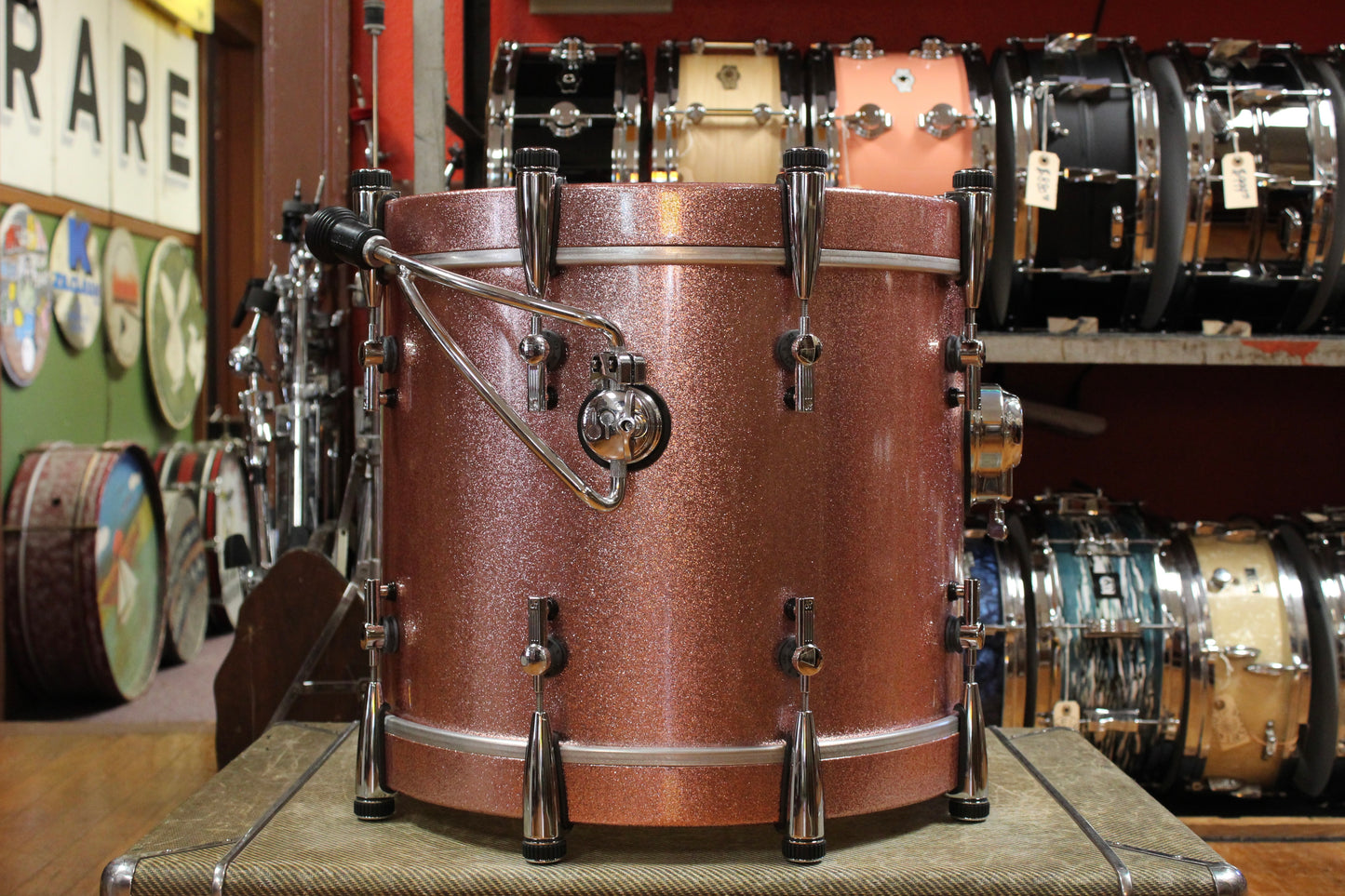 Sonor SQ2 Vintage Maple in Bright Copper Sparkle 14x18 8x12 14x14