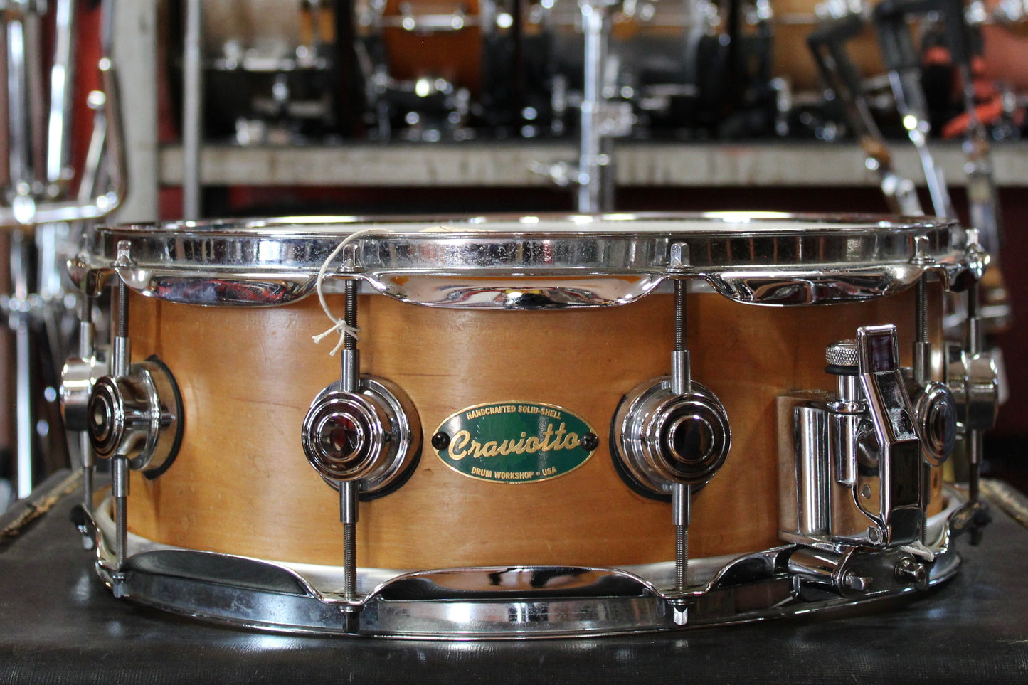 2003 DW Craviotto 5.5x14 Snare Drum in Natural Maple