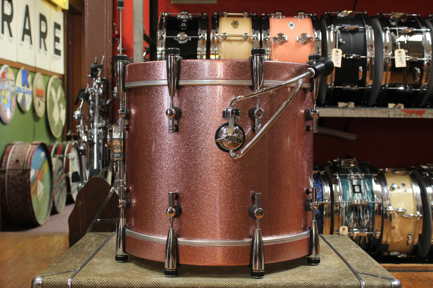 Sonor SQ2 Vintage Maple in Bright Copper Sparkle 14x18 8x12 14x14