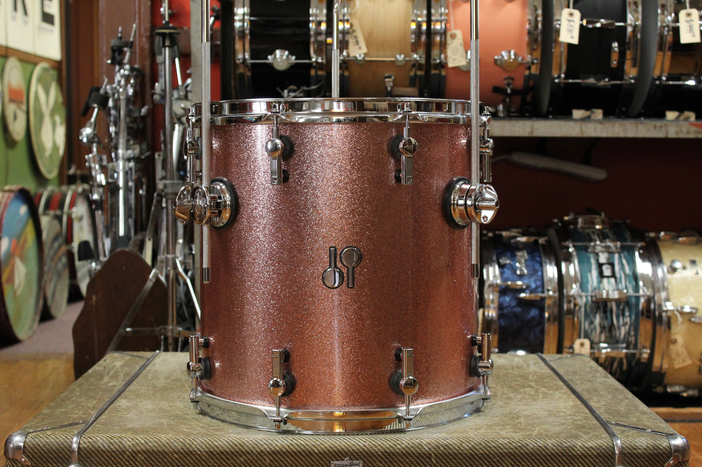 Sonor SQ2 Vintage Maple in Bright Copper Sparkle 14x18 8x12 14x14