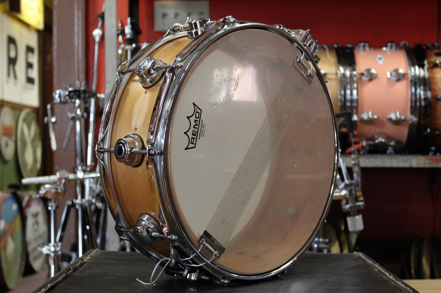 2003 DW Craviotto 5.5x14 Snare Drum in Natural Maple