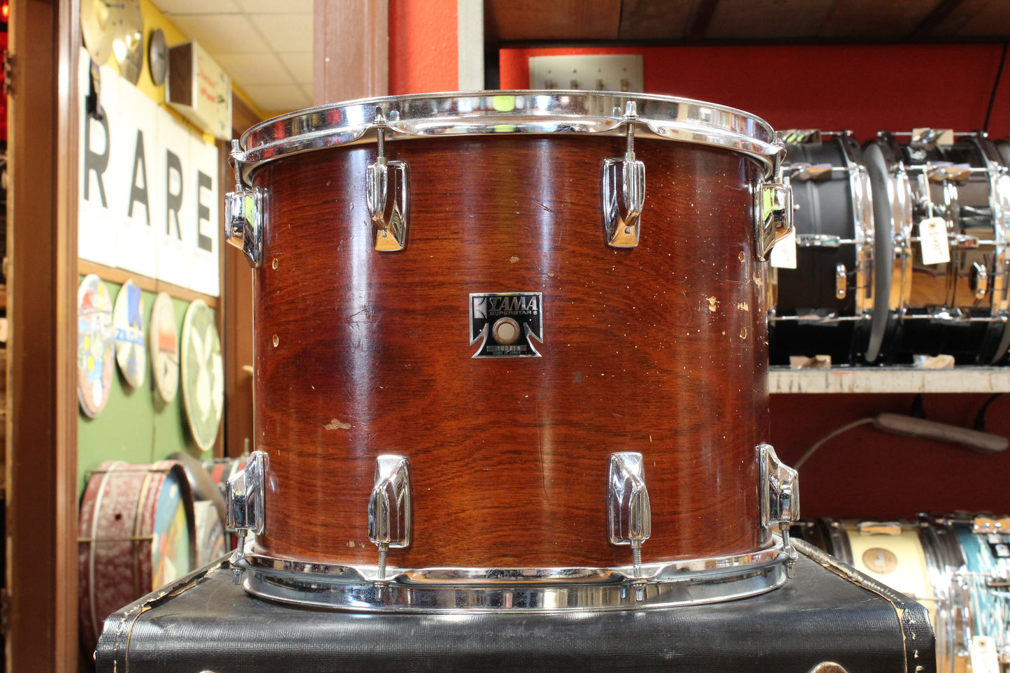 1980s Tama 12x15 Superstar Tom in Super Mahogany