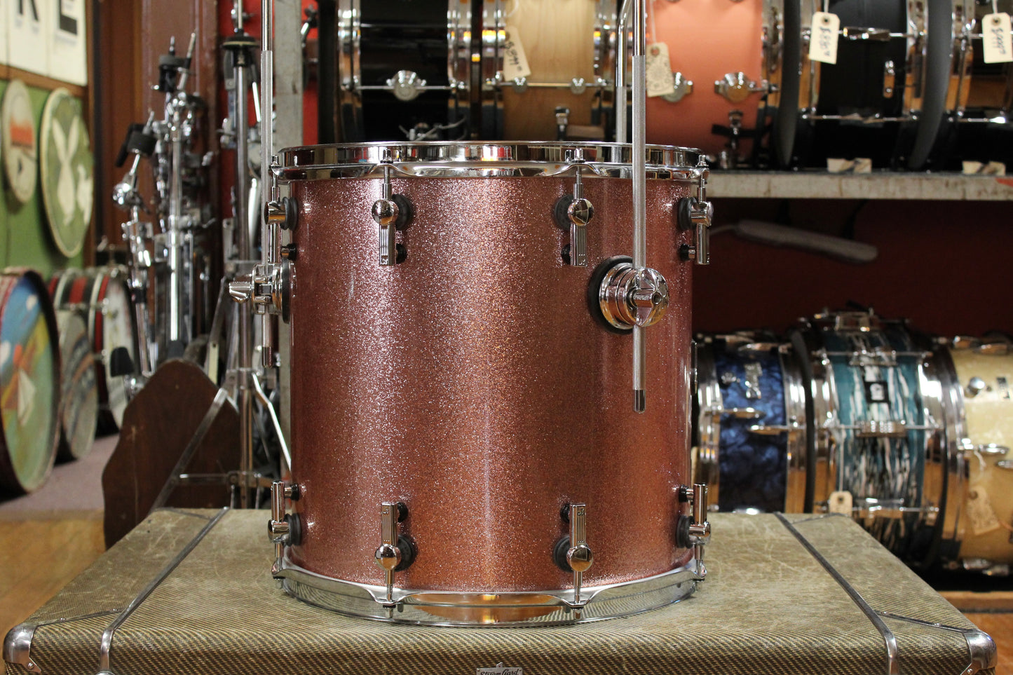 Sonor SQ2 Vintage Maple in Bright Copper Sparkle 14x18 8x12 14x14