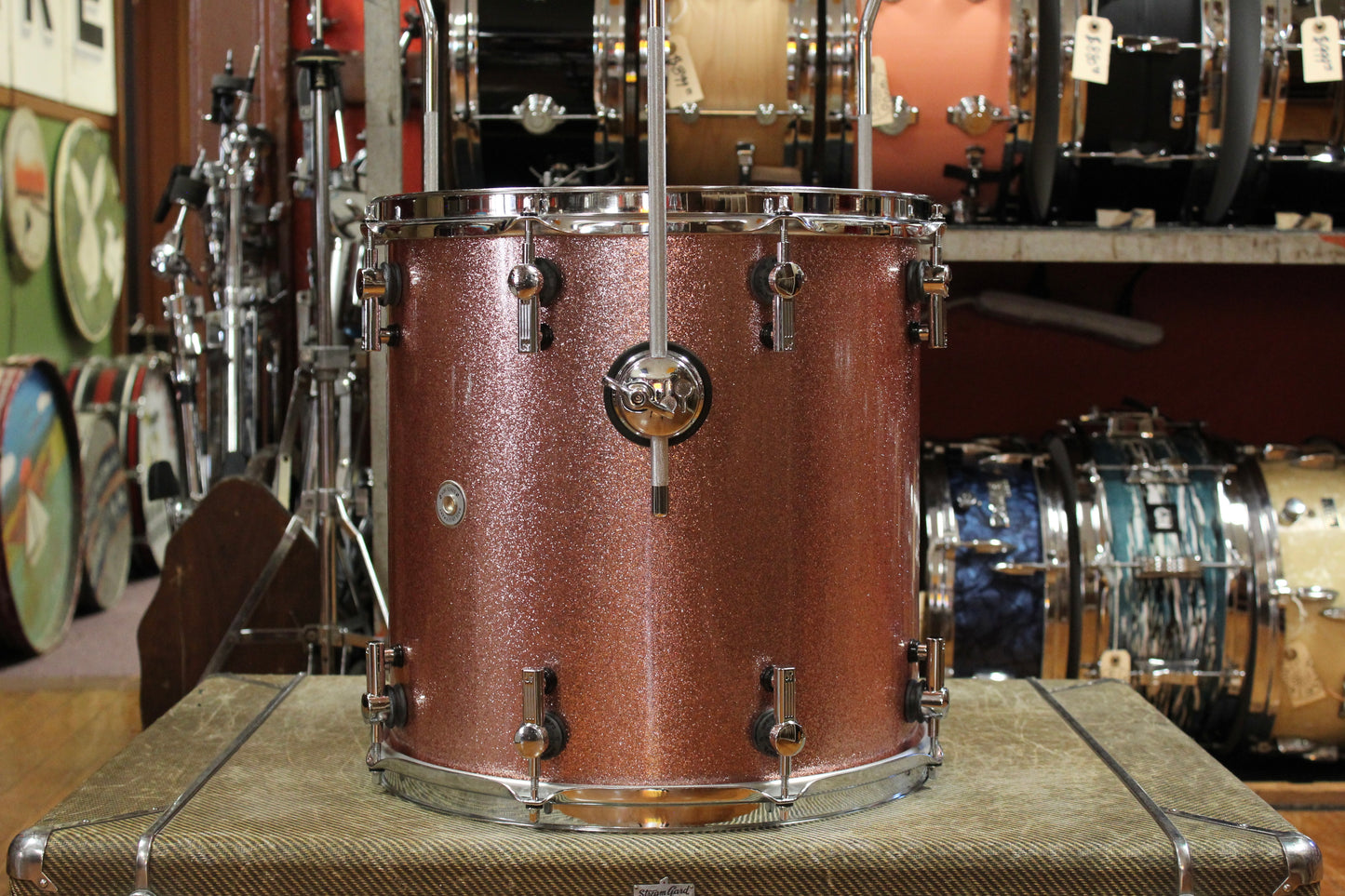 Sonor SQ2 Vintage Maple in Bright Copper Sparkle 14x18 8x12 14x14