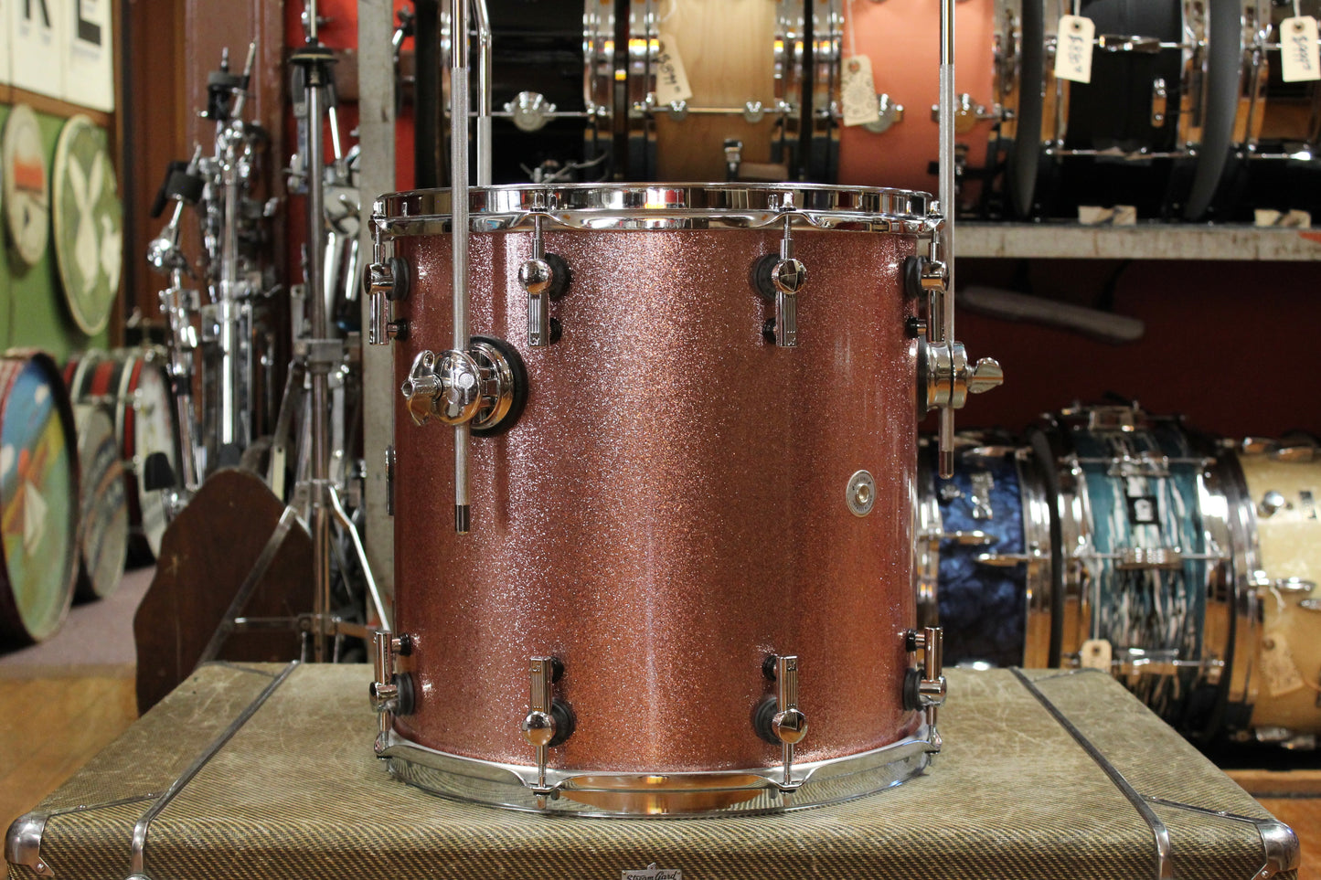 Sonor SQ2 Vintage Maple in Bright Copper Sparkle 14x18 8x12 14x14