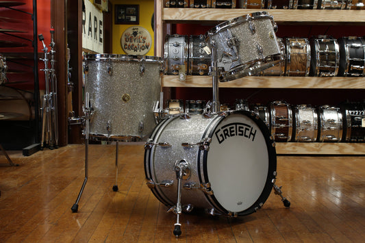 Gretsch Broadkaster 12x16 14x14 8x12 in Silver Glass