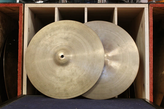 1960s A. Zildjian 15" New Beat Hi-Hats 920/1370g