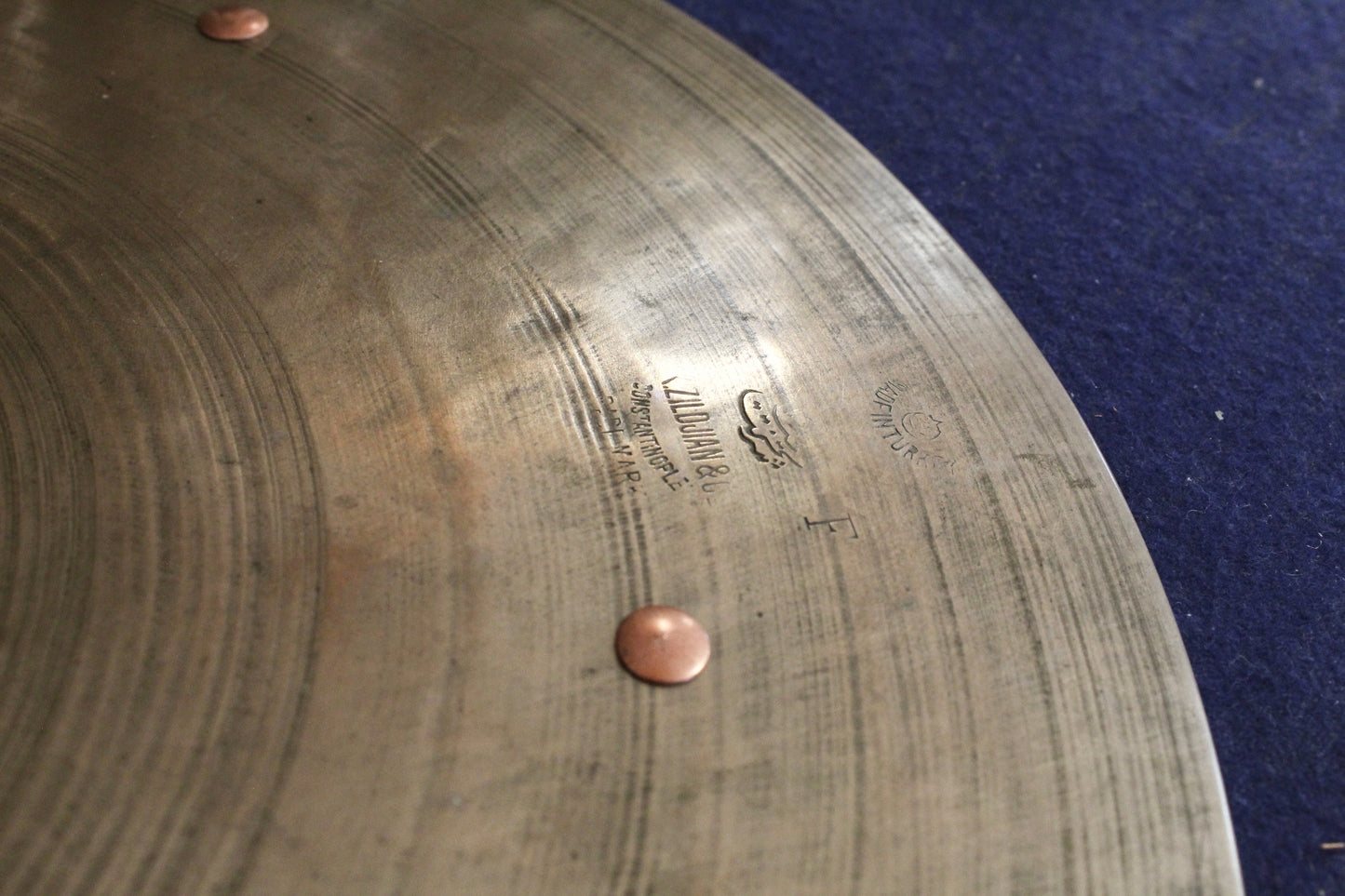 1930-40s K. Zildjian Constantinople 12" Stamp 4 Sizzle Hat 736g