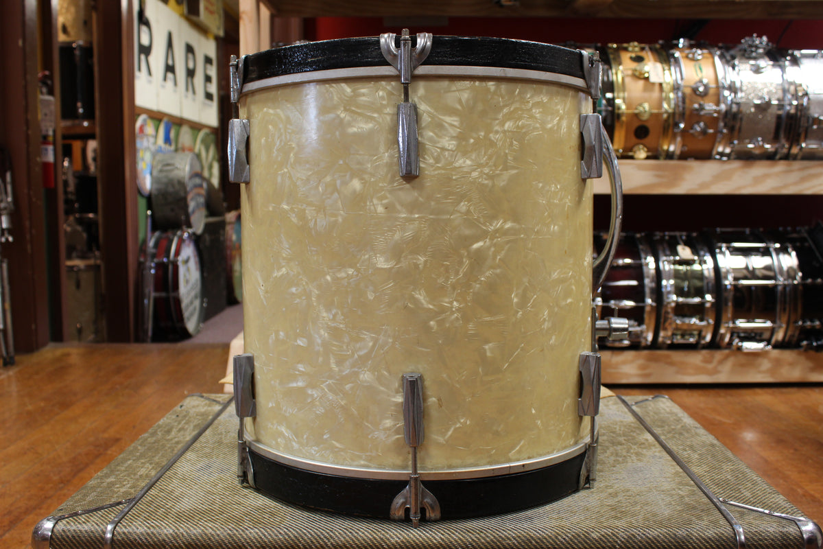 1940s Gretsch 16x16 Floor Tom/Bass Drum Conversion in White Marine Pearl