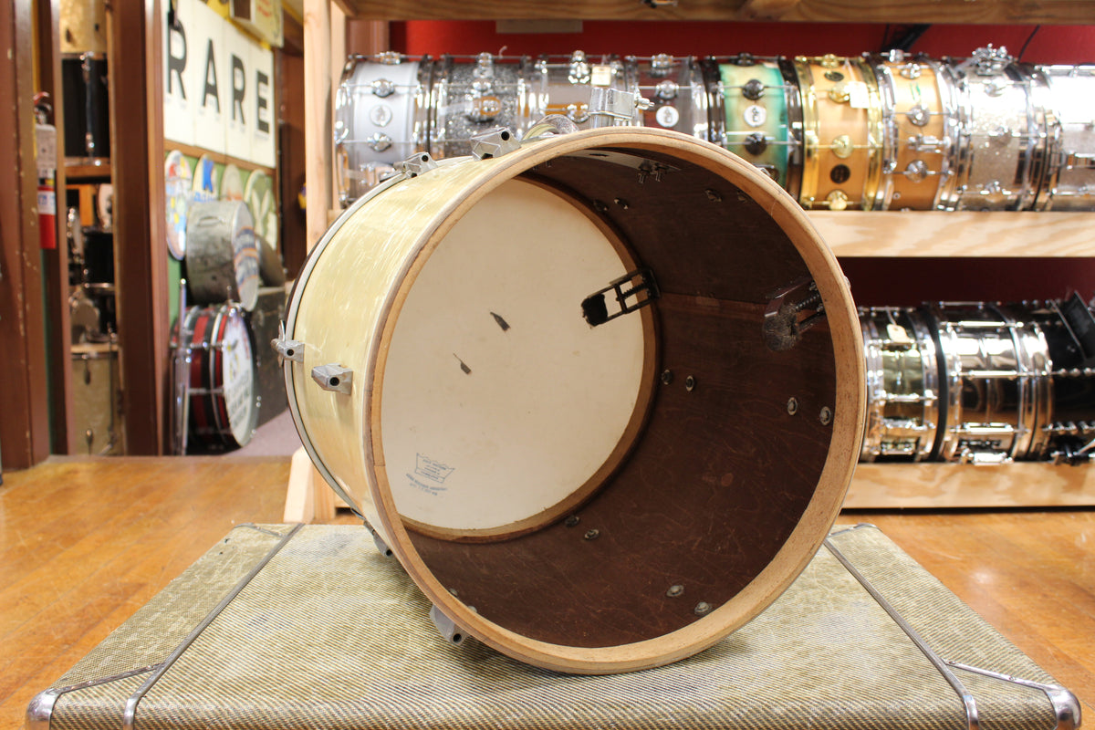 1940s Gretsch 16x16 Floor Tom/Bass Drum Conversion in White Marine Pearl