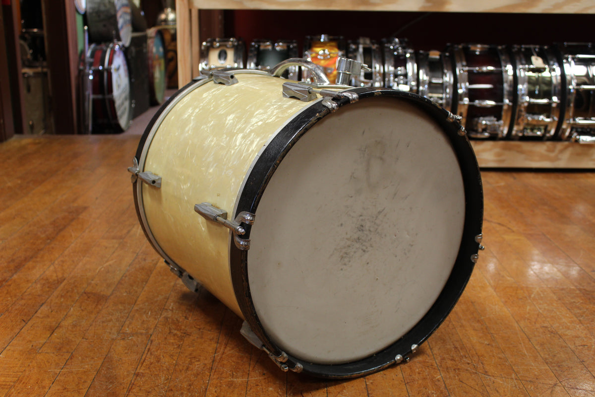 1940s Gretsch 16x16 Floor Tom/Bass Drum Conversion in White Marine Pearl