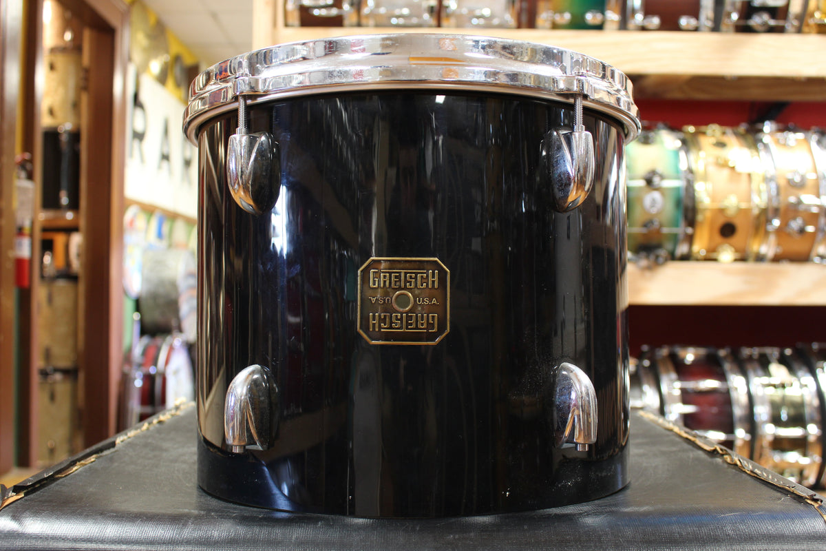1980s Gretsch 10x12 Square Badge Tom in Black Nitron