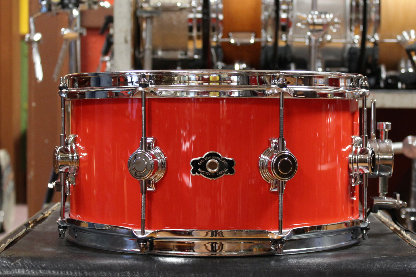 George Way 7x14 Aristocrat Snare Drum in Hot Red