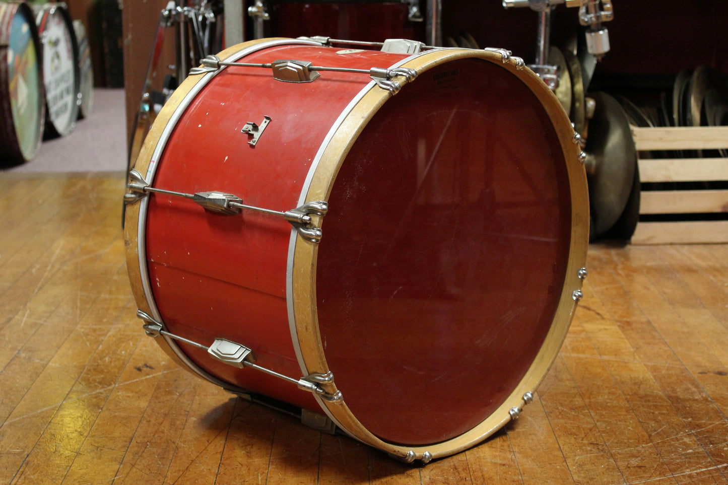 1940s Ludwig and Ludwig 12x18 Bass Drum in Red Lacquer