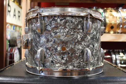 Early 1960s Ludwig 8x12 Tom in Black Diamond Pearl