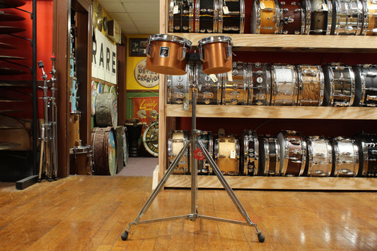1970s Sonor Phonic 6" and 8" Concert Tom Toms in Metallic Copper