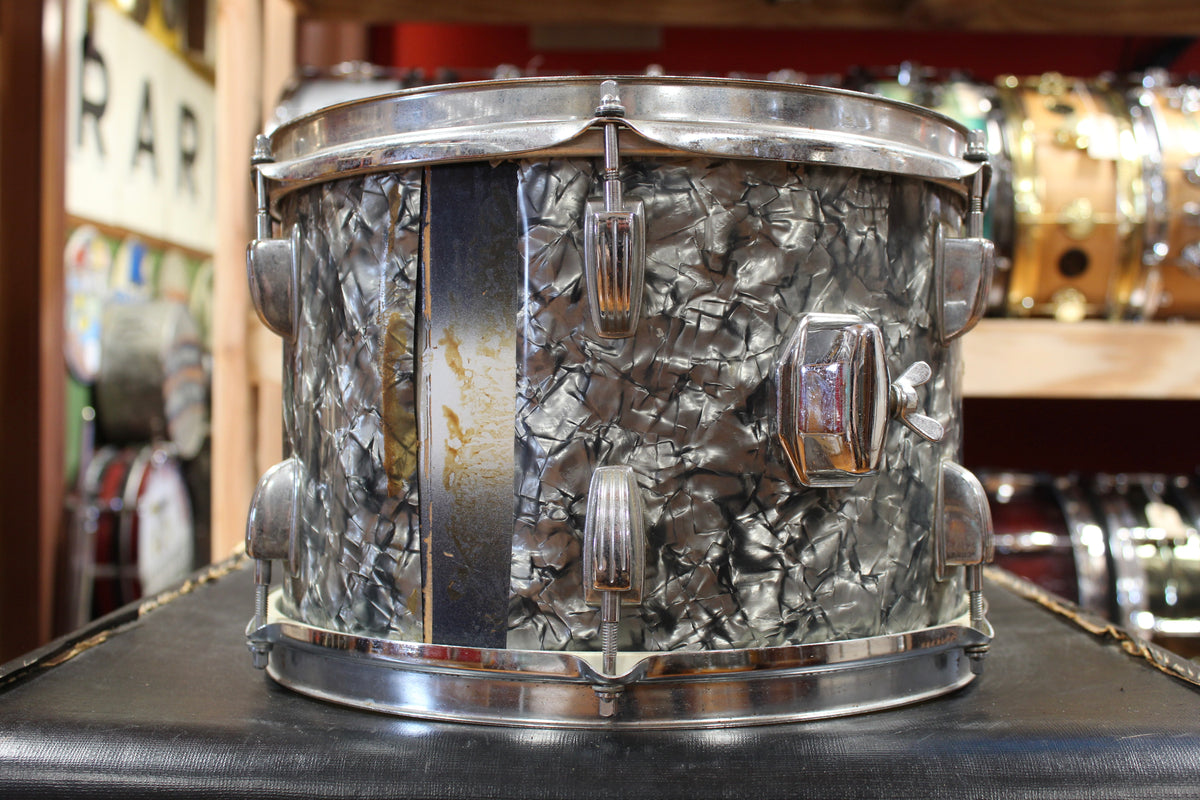 Early 1960s Ludwig 8x12 Tom in Black Diamond Pearl
