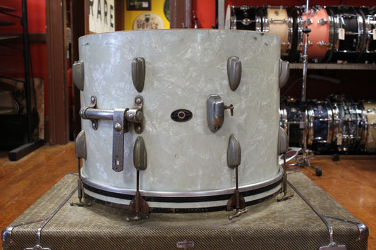 1960s Slingerland 14x20 Bass Drum in White Marine Pearl