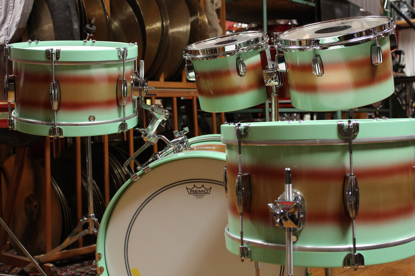 2024 C&C Drum Company Super Flyer 2 Outfit in Tri-Color Duco 10x20 7x12 8x14 6.5x8 6.5x10