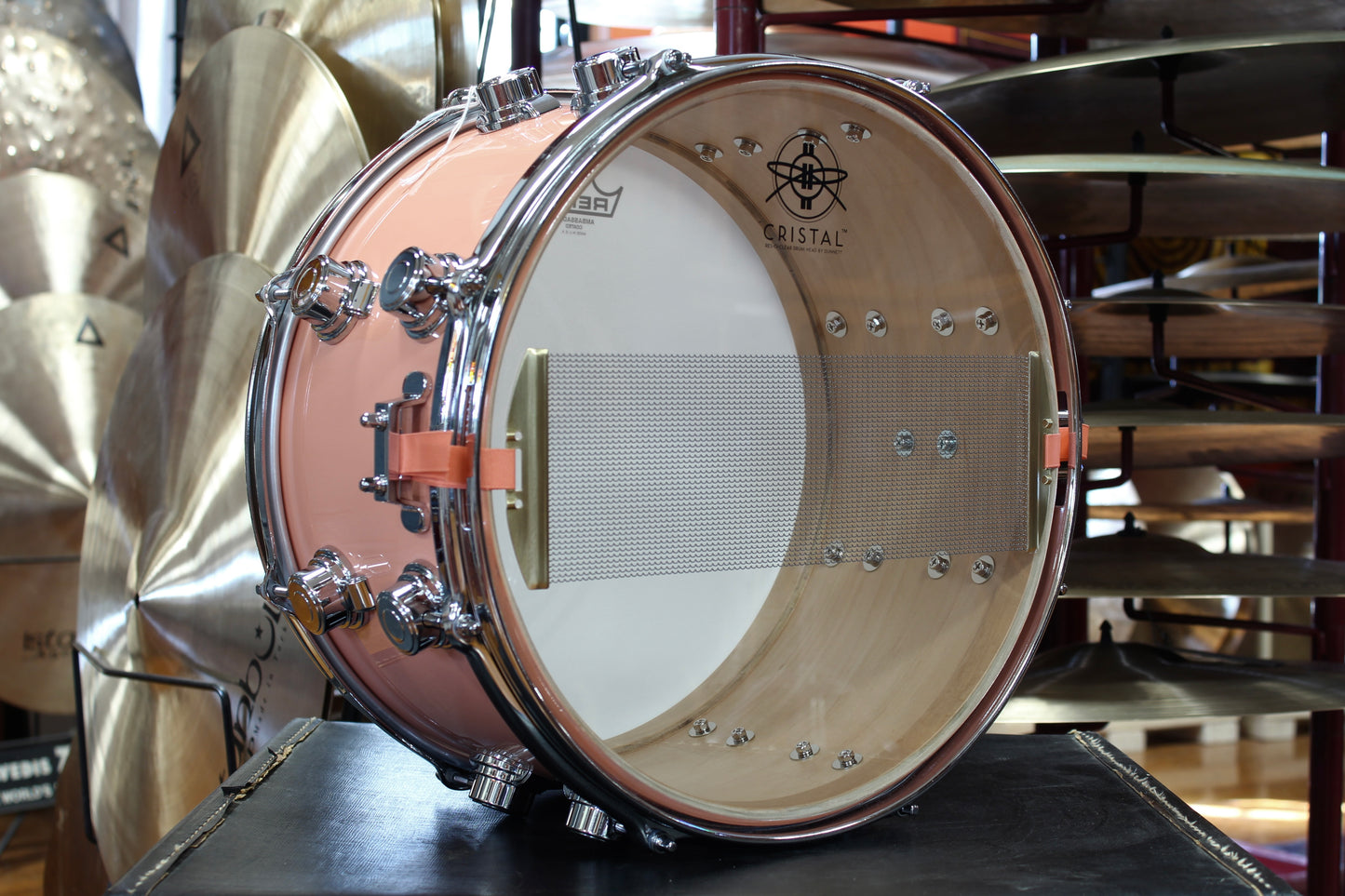 George Way 8"x14" Aristocrat Studio Model Snare Drum in 6 Point Pink