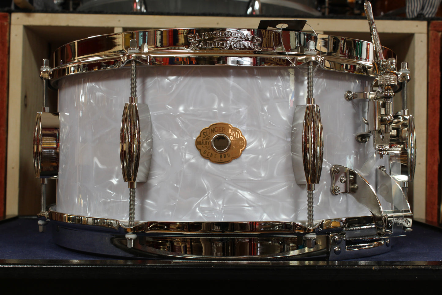 Slingerland Gene Krupa Signature Radio King 6.5x14 Snare - White Marine Pearl