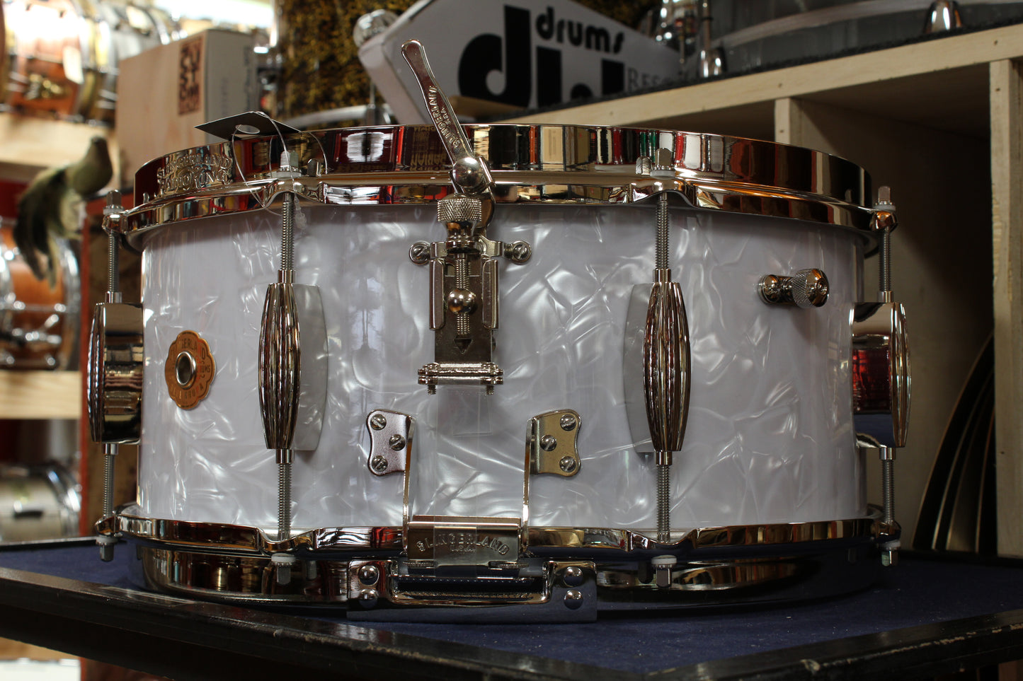 Slingerland Gene Krupa Signature Radio King 6.5x14 Snare - White Marine Pearl