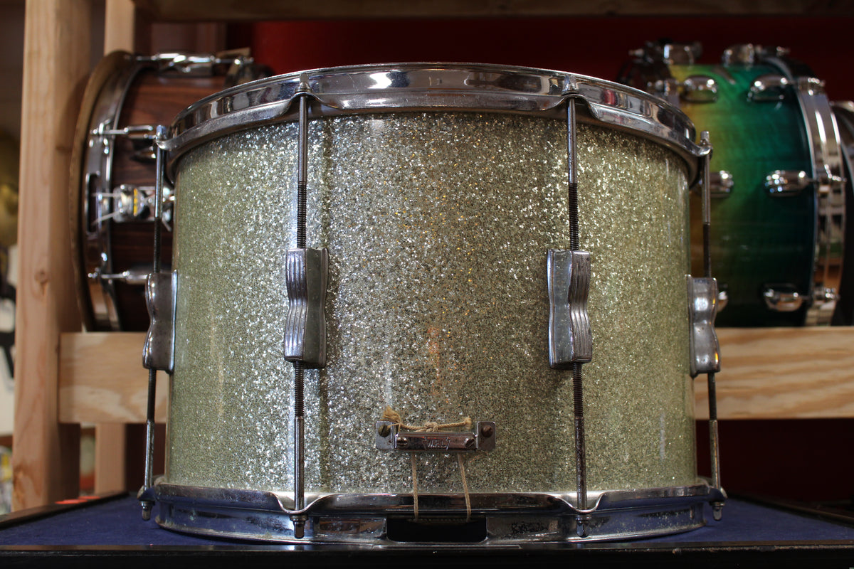 1950s WFL 10x15 Snare Drum in Sparkling Silver Pearl