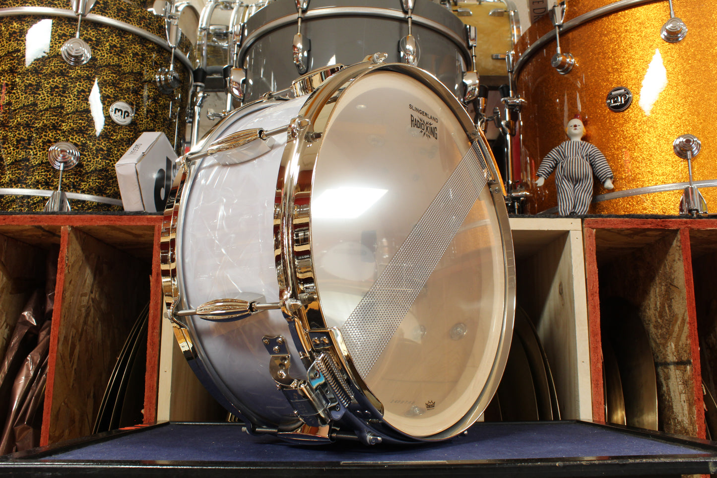 Slingerland Gene Krupa Signature Radio King 6.5x14 Snare - White Marine Pearl