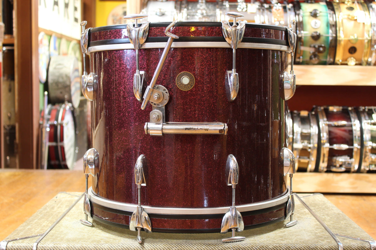 1960s Gretsch Progressive Jazz Outfit in Burgundy Sparkle 14x18 8x12 14x14