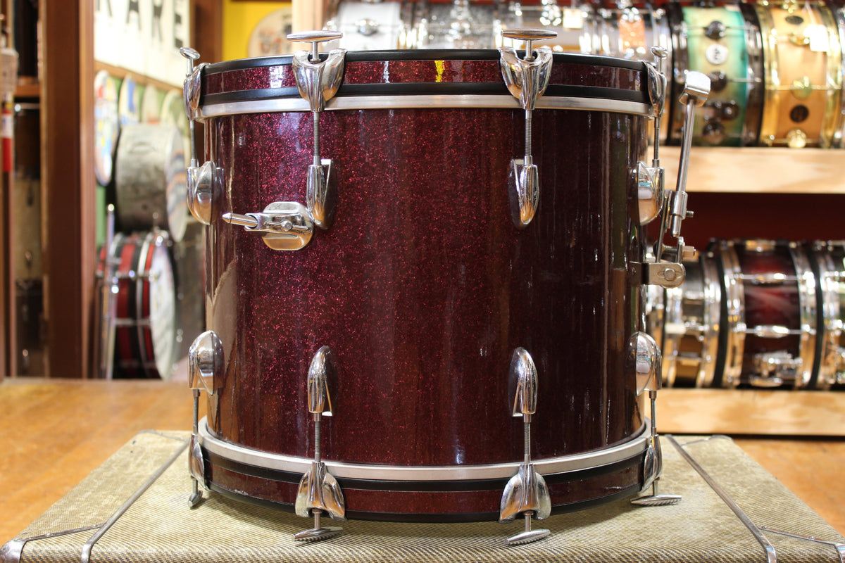 1960s Gretsch Progressive Jazz Outfit in Burgundy Sparkle 14x18 8x12 14x14
