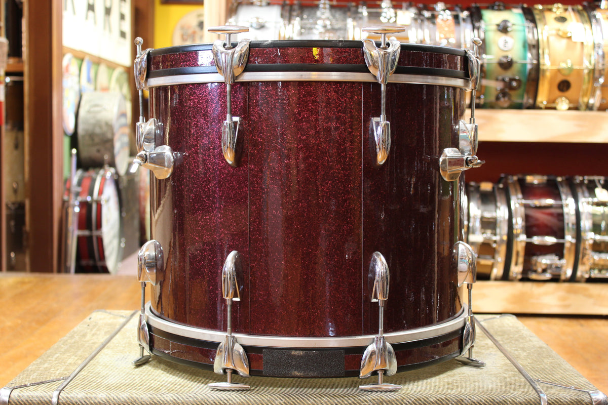 1960s Gretsch Progressive Jazz Outfit in Burgundy Sparkle 14x18 8x12 14x14