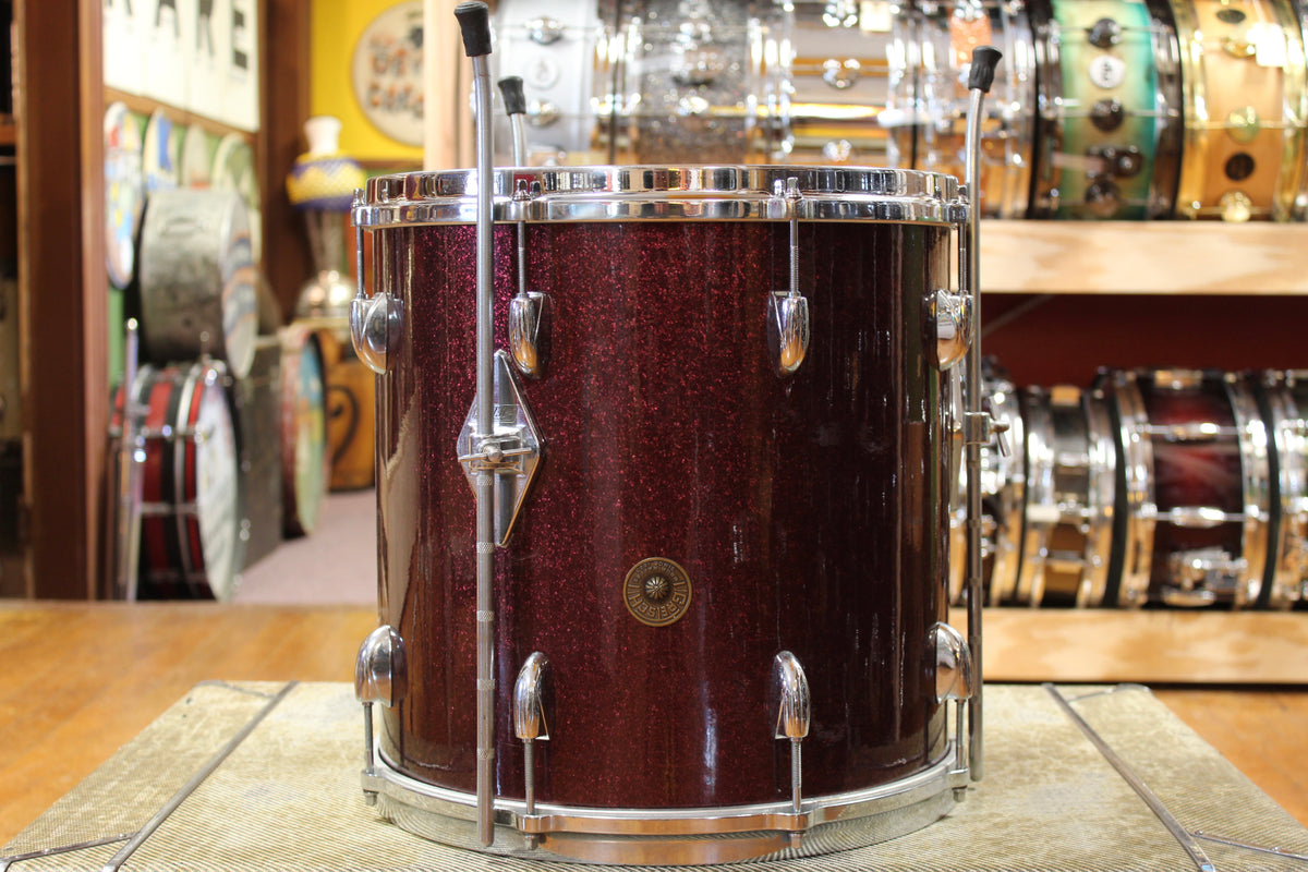 1960s Gretsch Progressive Jazz Outfit in Burgundy Sparkle 14x18 8x12 14x14