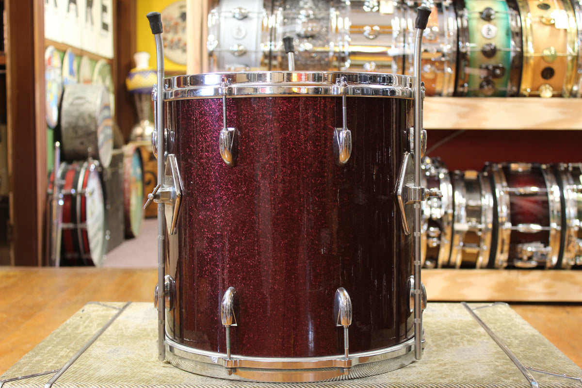 1960s Gretsch Progressive Jazz Outfit in Burgundy Sparkle 14x18 8x12 14x14