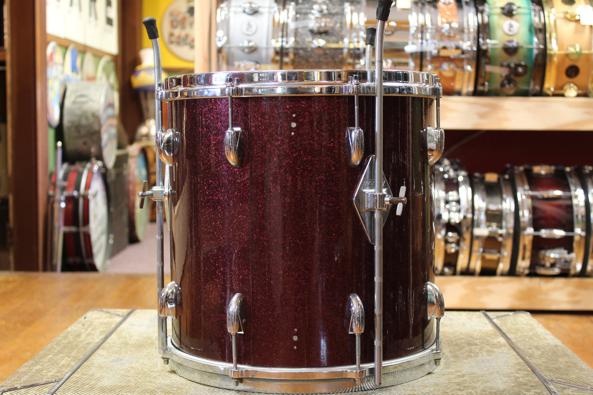 1960s Gretsch Progressive Jazz Outfit in Burgundy Sparkle 14x18 8x12 14x14
