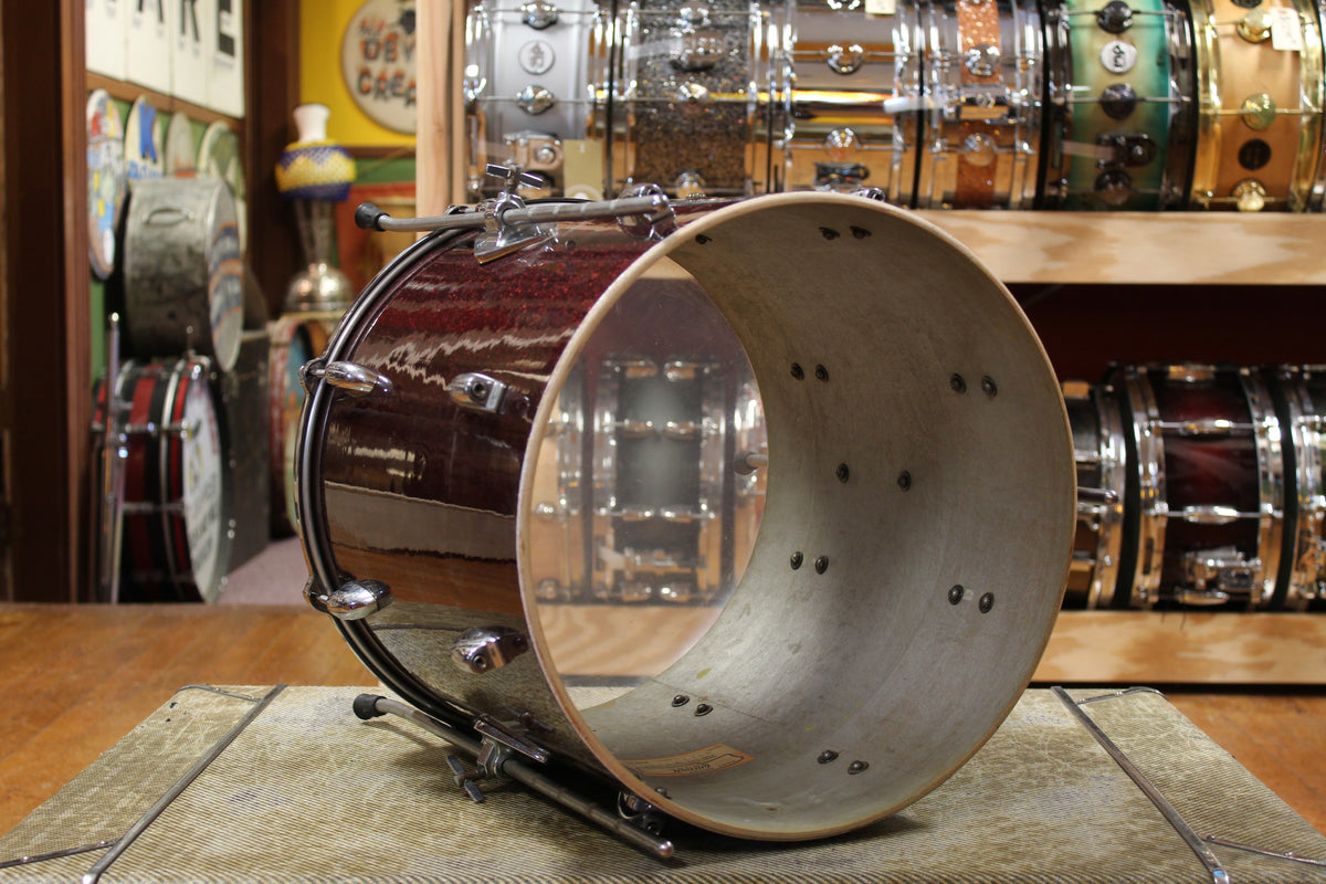 1960s Gretsch Progressive Jazz Outfit in Burgundy Sparkle 14x18 8x12 14x14