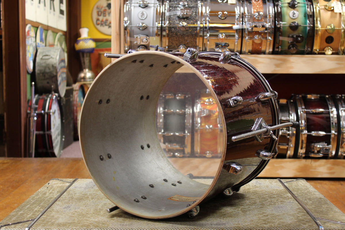 1960s Gretsch Progressive Jazz Outfit in Burgundy Sparkle 14x18 8x12 14x14