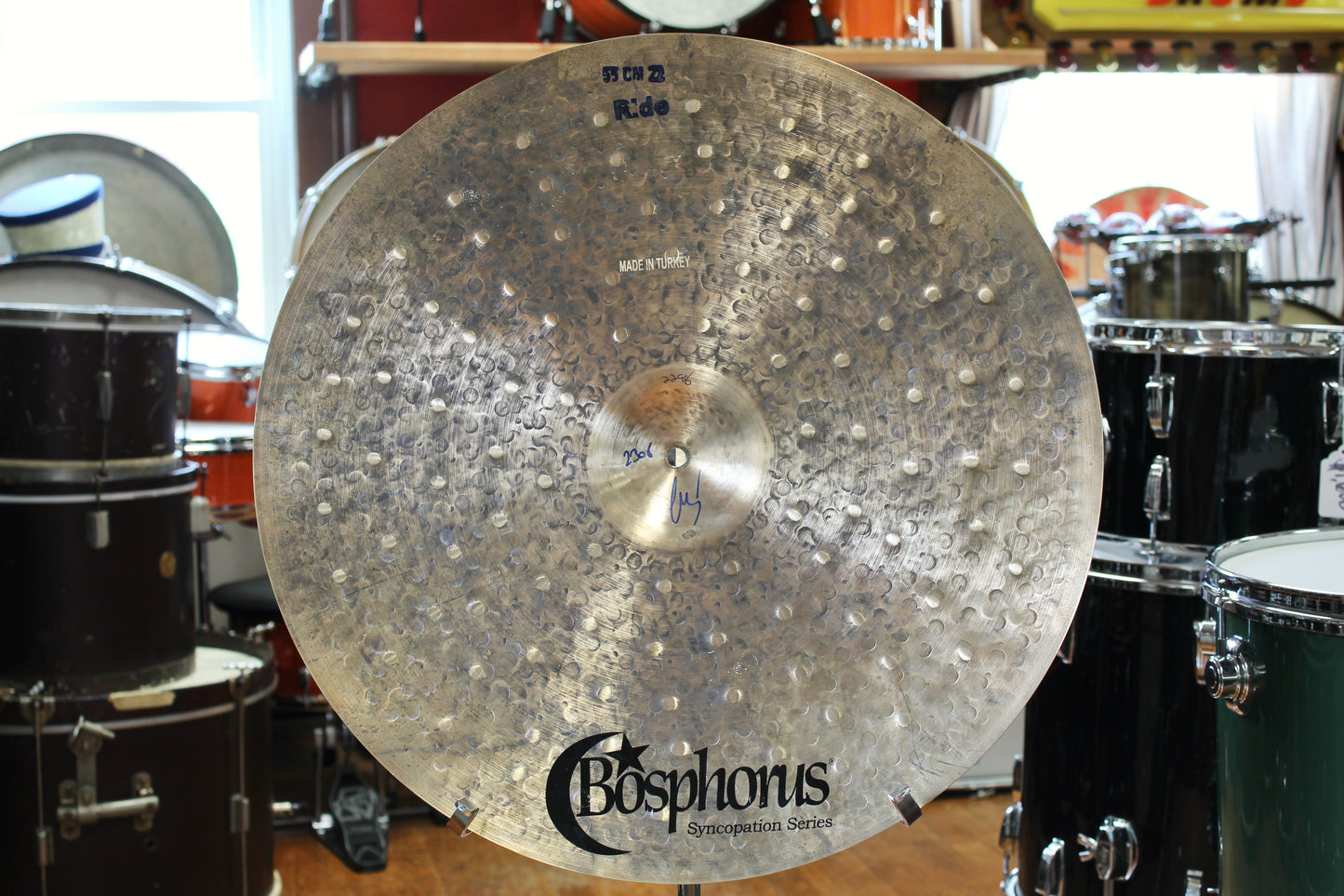 Used Bosphorus 22" Syncopation Series SW Ride 2298g