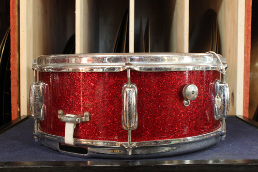 Slingerland 1960s 5.5x14 Deluxe Student Model Snare Drum in Sparkling Red Pearl