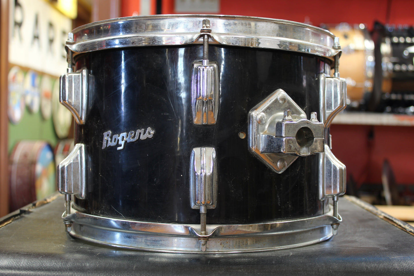 1970s Rogers 8x12 Tom in Black Ebony