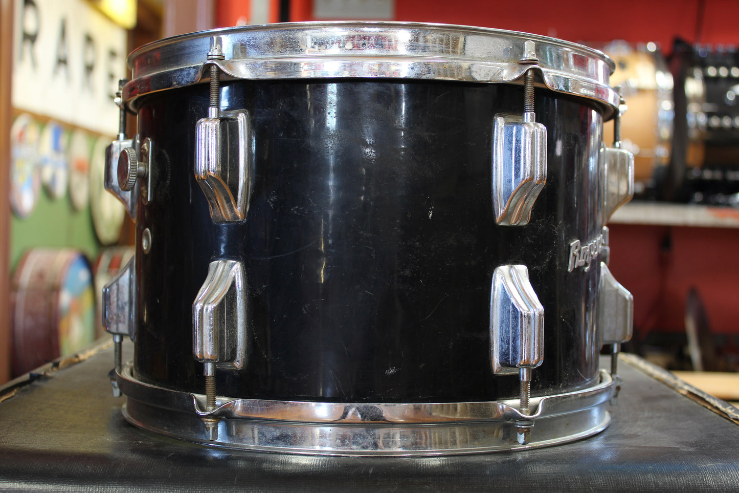 1970s Rogers 8x12 Tom in Black Ebony