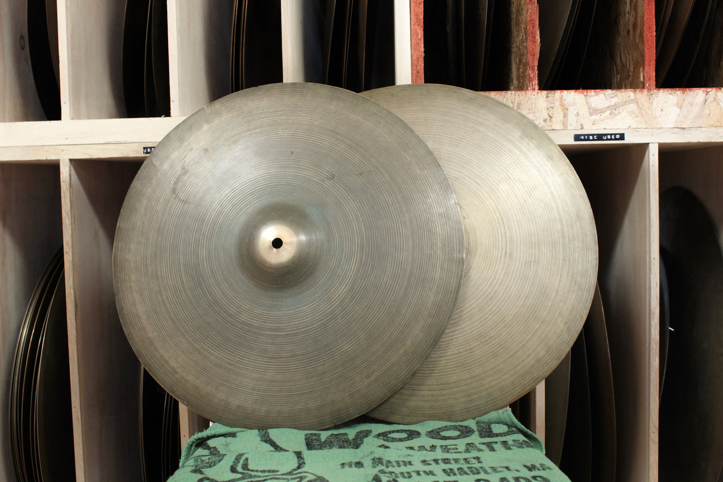 1940/50s A. Zildjian 15" Transition Stamp Hi-Hats 791/851g