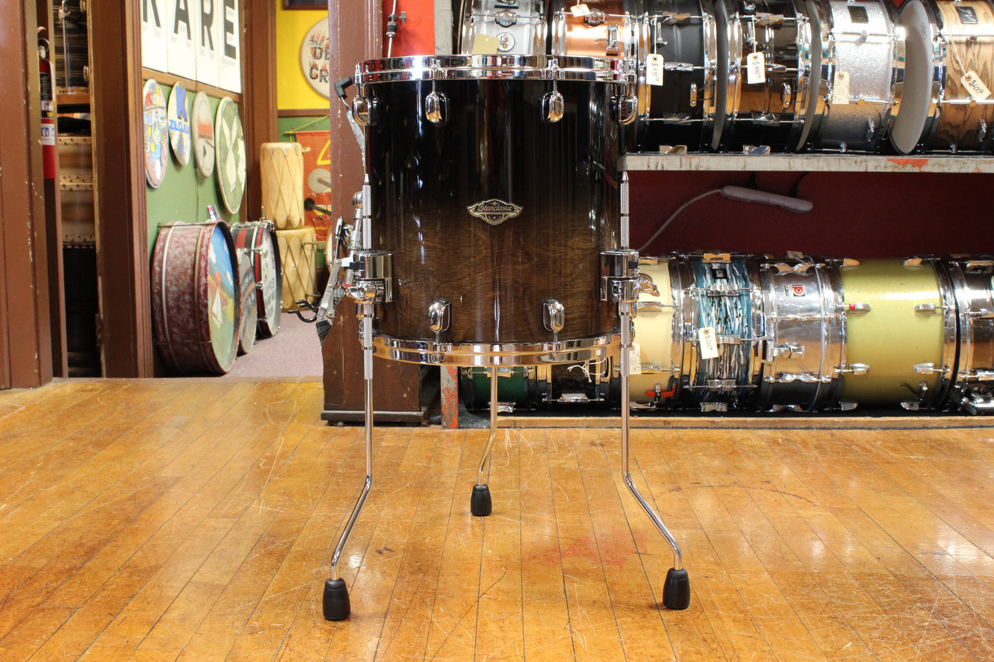 Tama Starclassic 14x14 Walnut/Birch Floor Tom in Transparent Mocha Fade