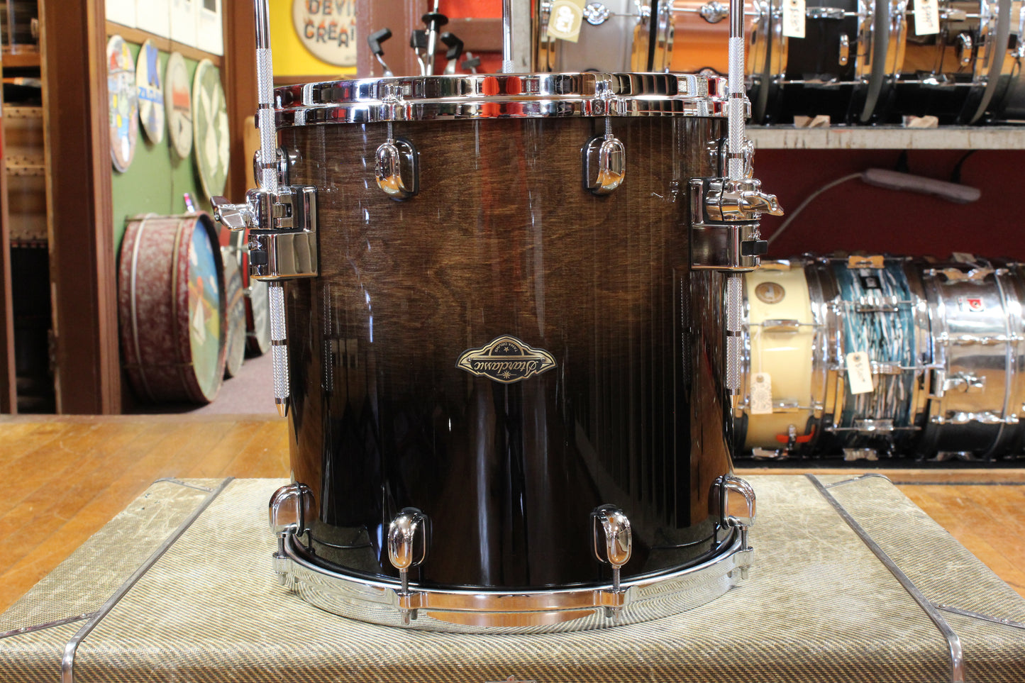 Tama Starclassic 14x14 Walnut/Birch Floor Tom in Transparent Mocha Fade