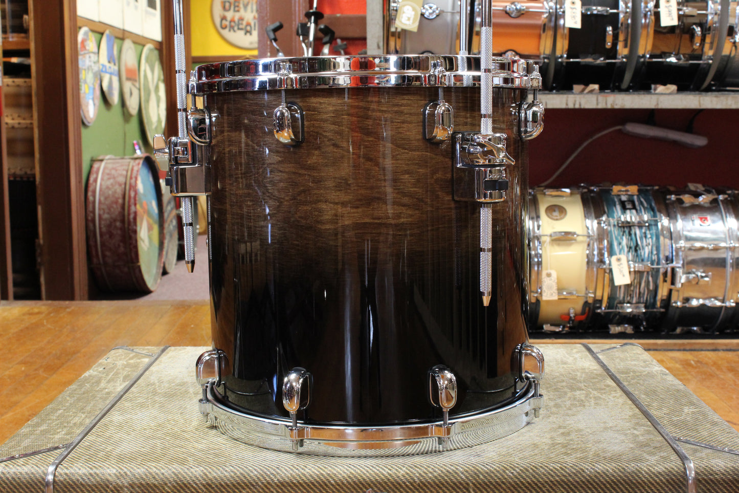 Tama Starclassic 14x14 Walnut/Birch Floor Tom in Transparent Mocha Fade