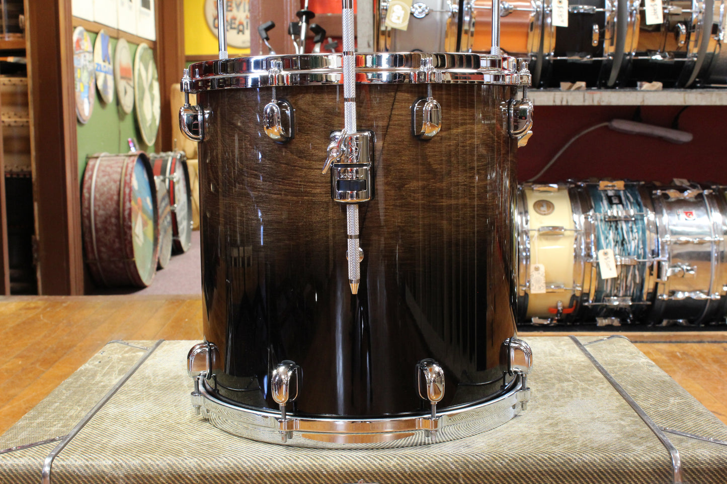 Tama Starclassic 14x14 Walnut/Birch Floor Tom in Transparent Mocha Fade