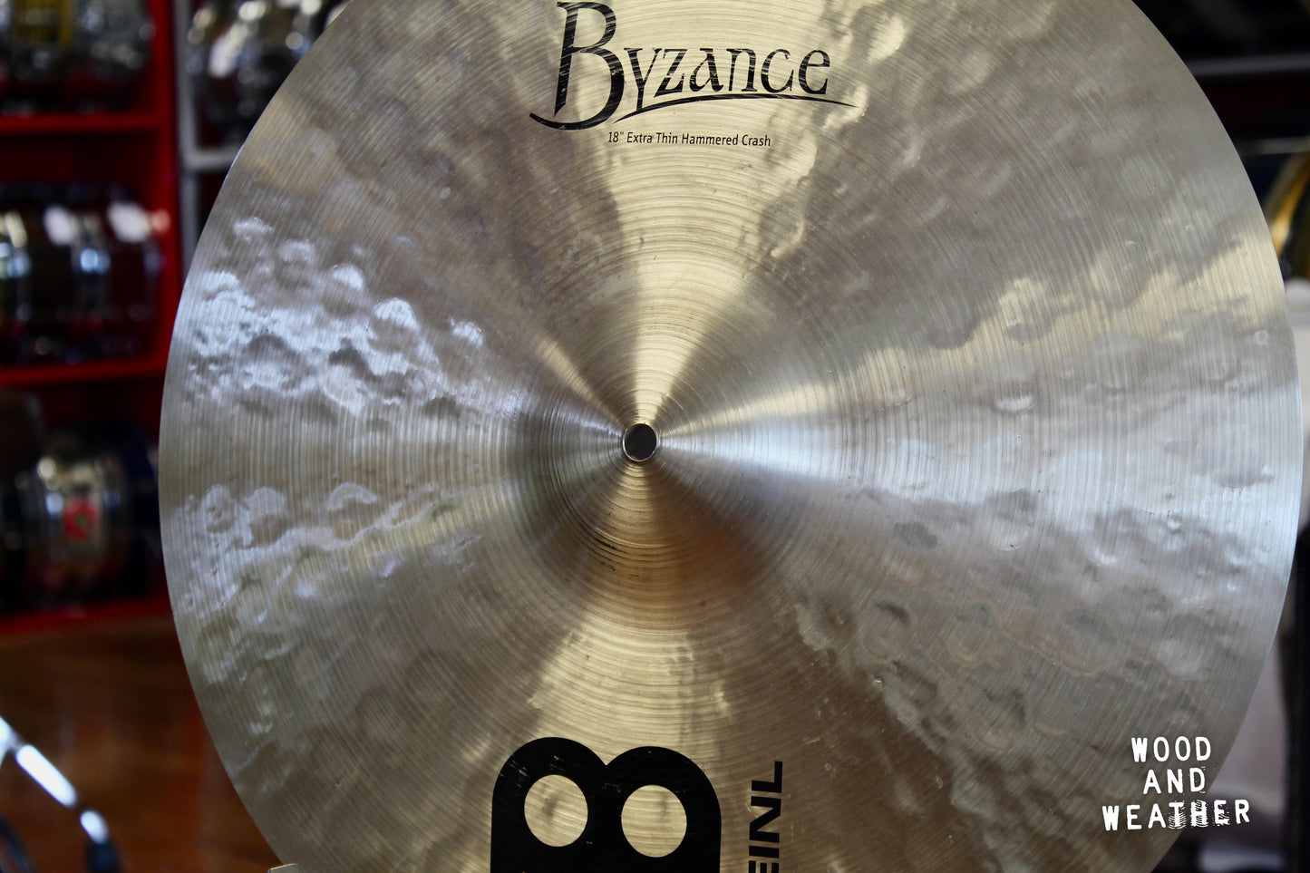 Used Meinl 18" Byzance Traditional Extra Thin Hammered Crash Cymbal 1415g
