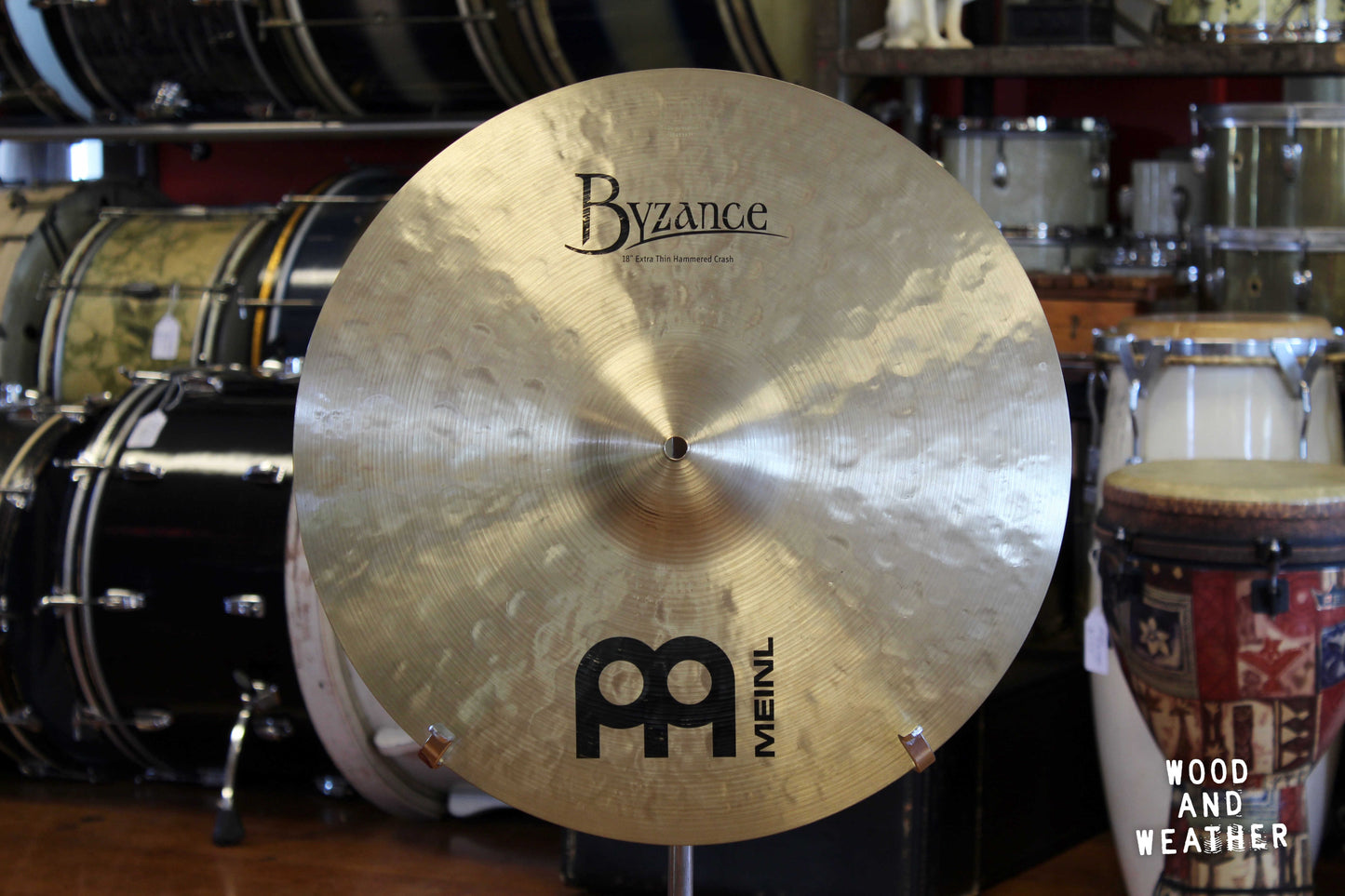 Used Meinl 18" Byzance Traditional Extra Thin Hammered Crash Cymbal 1415g