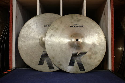 1980s Zildjian 14" K "EAK" Hi-Hats 1074/1385g