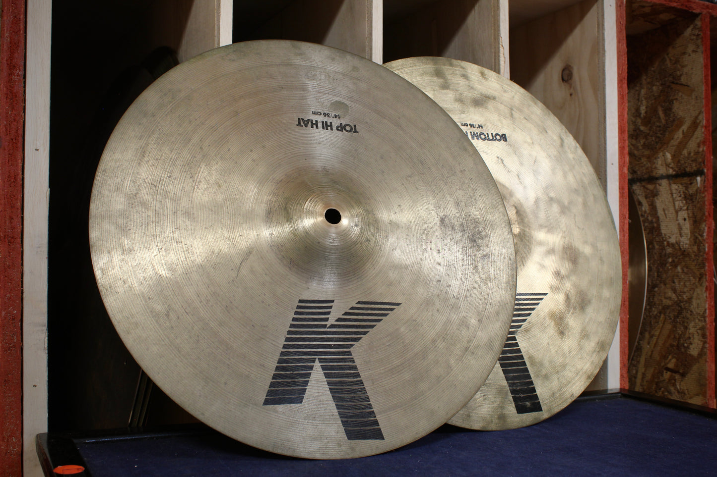1980s Zildjian 14" K "EAK" Hi-Hats 1074/1385g