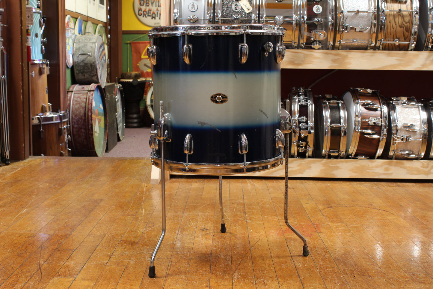 1960s Gretsch Progressive Jazz Outfit in Blue and Silver Duco 14x20 8x12 14x14 5x14